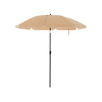 Parasol - Ø 200 cm - achteckig - neigbar mit Kurbel - Taupe