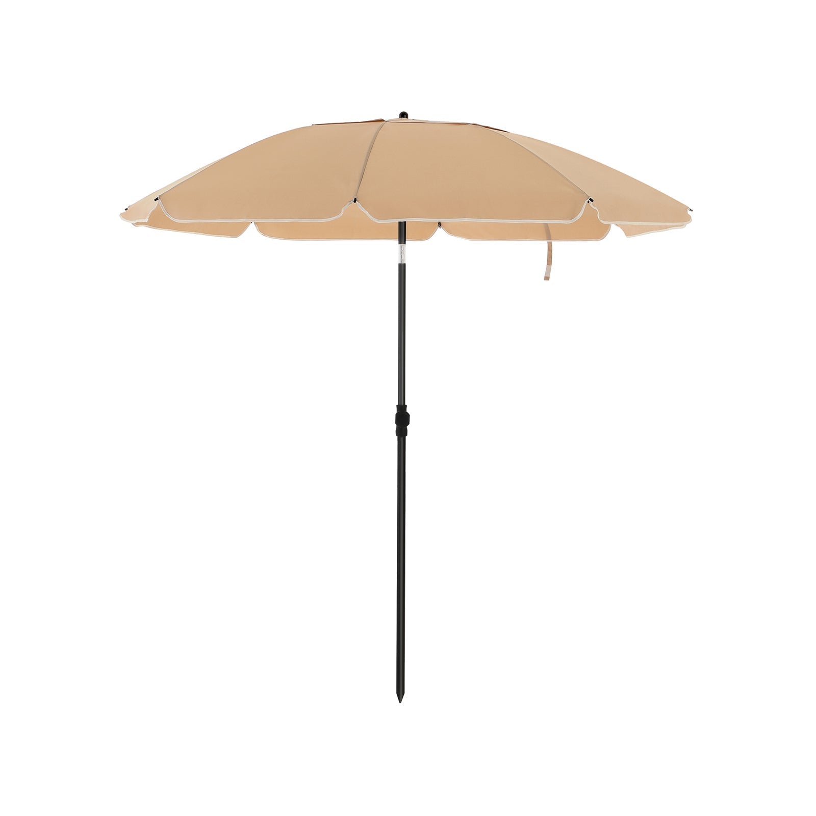 Parasol - Ø 200 cm - achteckig - neigbar mit Kurbel - Taupe