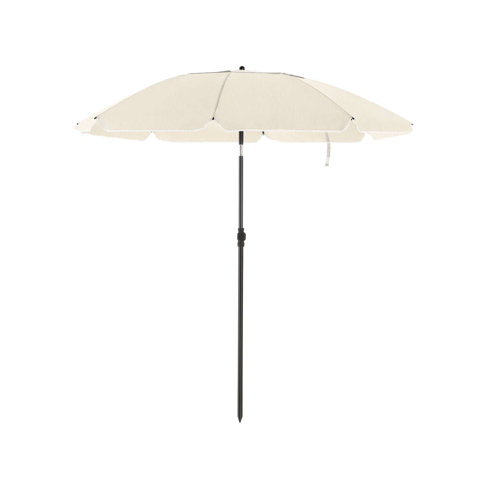 Parasol - Ø 200 cm - achteckig - neigbar mit Kurbel - Taupe