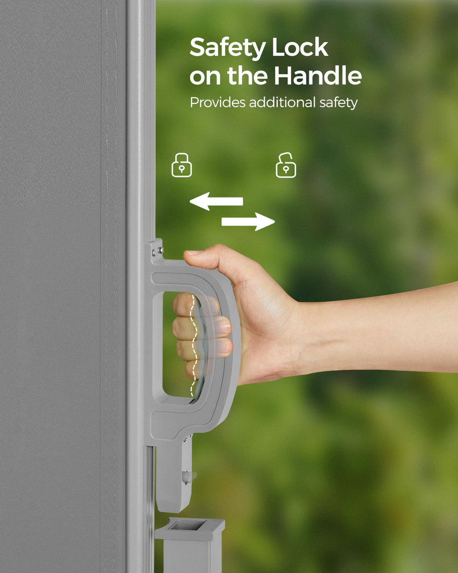 Erweiterbarer Seitendach- 140 x 300 cm- Wind- und Datenschutzschutz