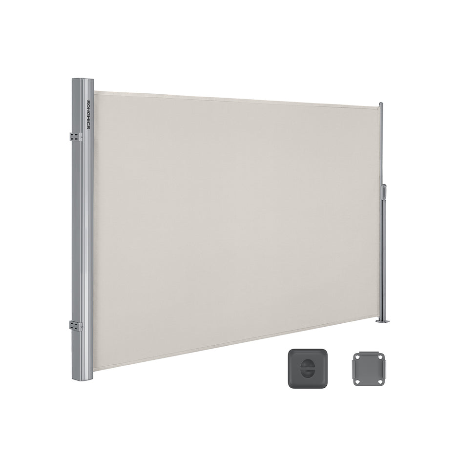 Zijluifel - 180 x 350 cm - Uitschuifbaar - Privacyscherm - Beige