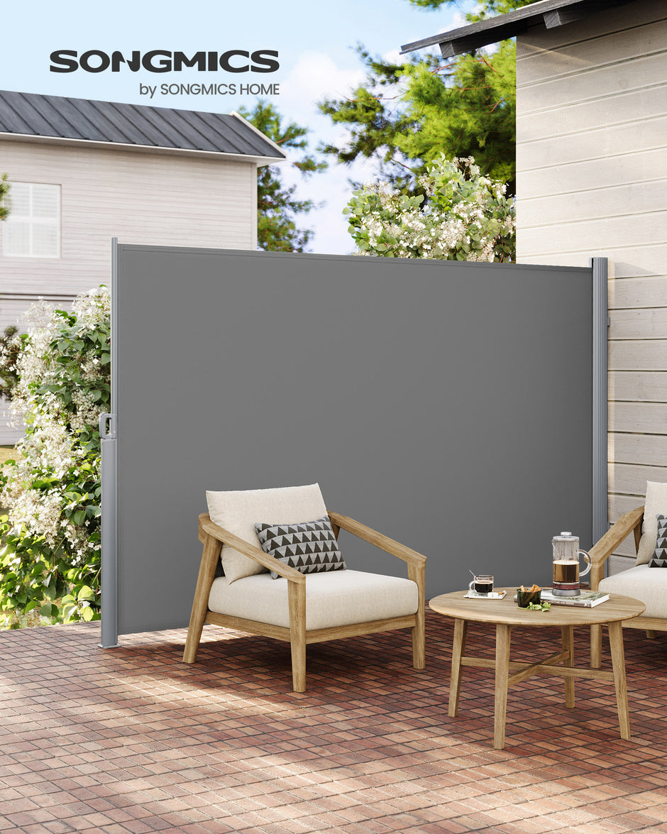 Zijluifel - Uitschuifbaar - Privacyscherm - Voor Balkon en Terras - Grijs