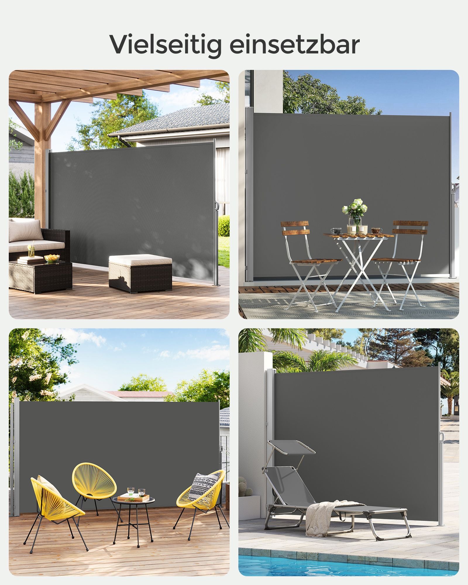 Seitendach - 200 × 300 cm - Anthrazit