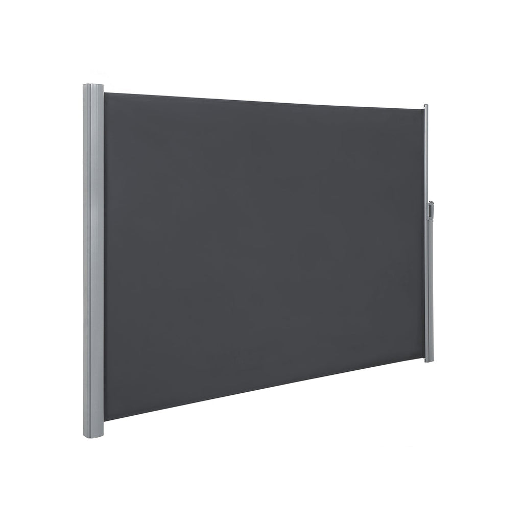 Seitendach - erweiterbare Markise - Schutzansicht - 200 x 400 cm - Schwarz