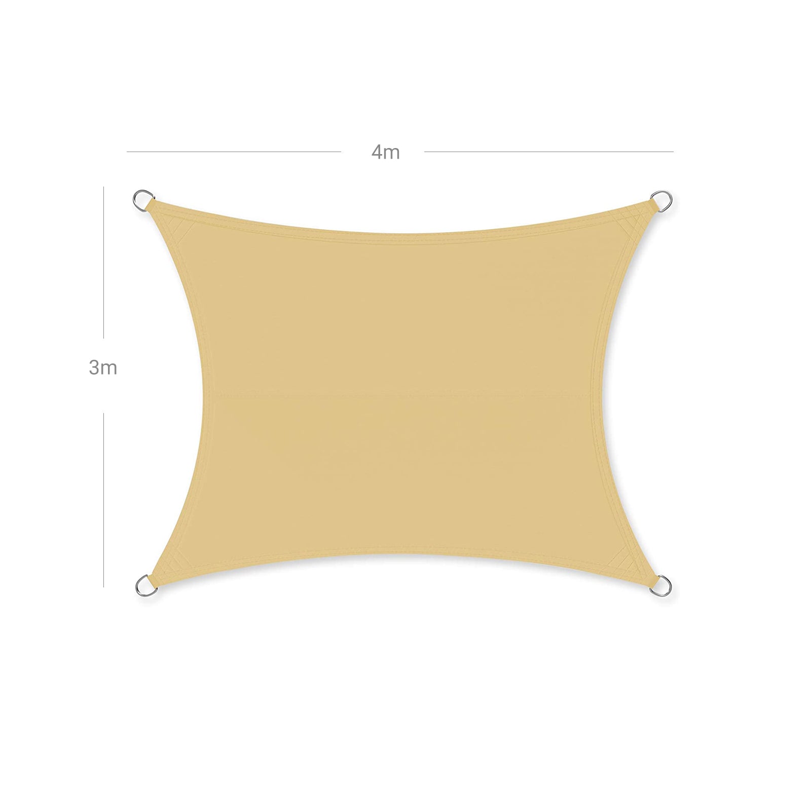 Sonnenschirm - 3 × 4 m - Sand