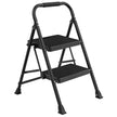 Opvouwbare Trapladder - 2 Treden - Staal - Draagvermogen tot 150 kg - Zwart