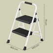 Opvouwbare Trapladder - 2 Treden - Staal - Draagvermogen tot 150 kg - Wit