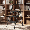 Opvouwbare Trapladder - 3 Treden - Staal - Draagvermogen tot 150 kg - Zwart