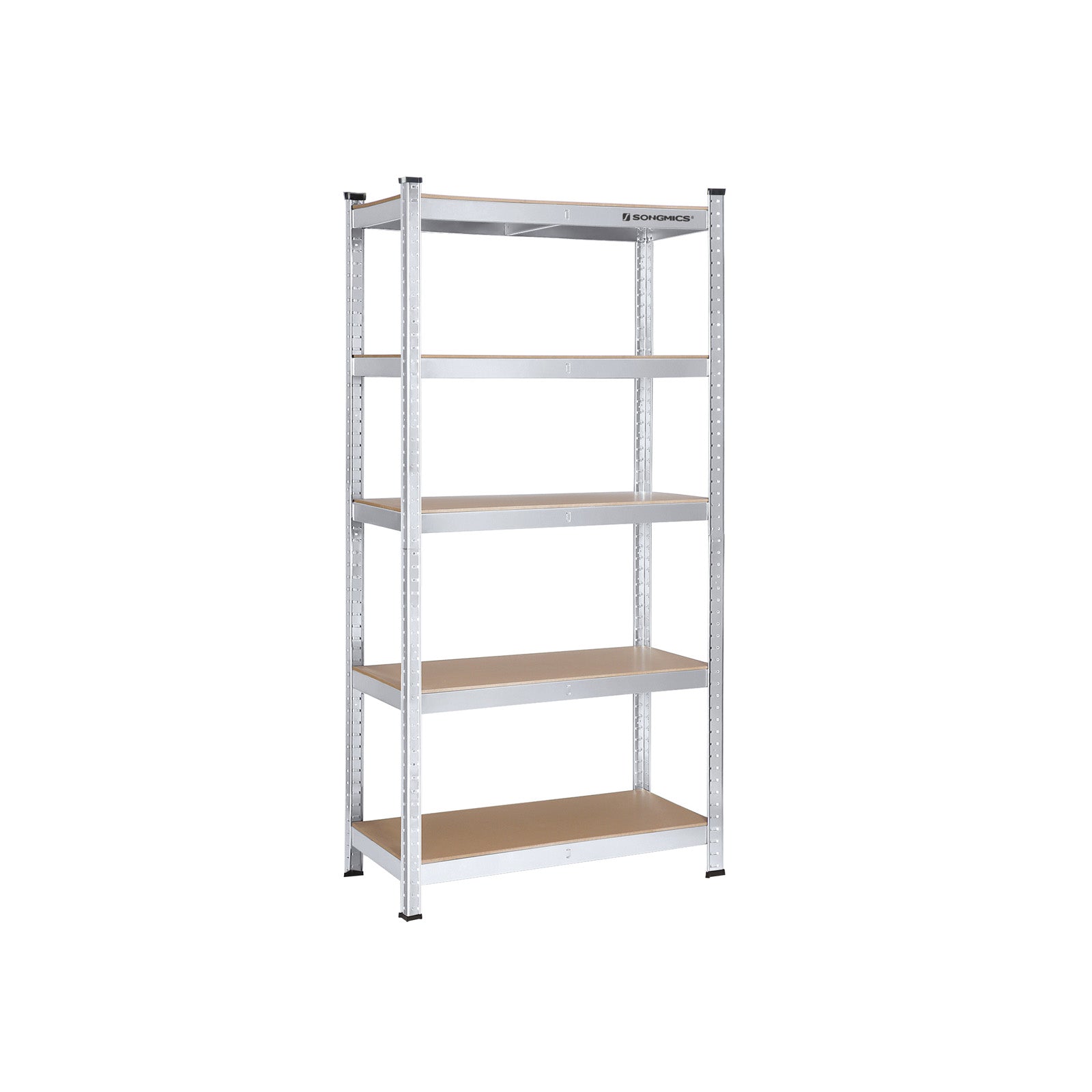 Lagerregal - Metallschrank - 875 kg Lagerkapazität - 180 x 90 x 40 cm - Silber