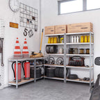 Lagerregal - Metallschrank - 875 kg Lagerkapazität - 180 x 90 x 40 cm - Silber