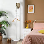 Kleiderregal - Wandbedeckungsregal mit 7 Haken - Weiß