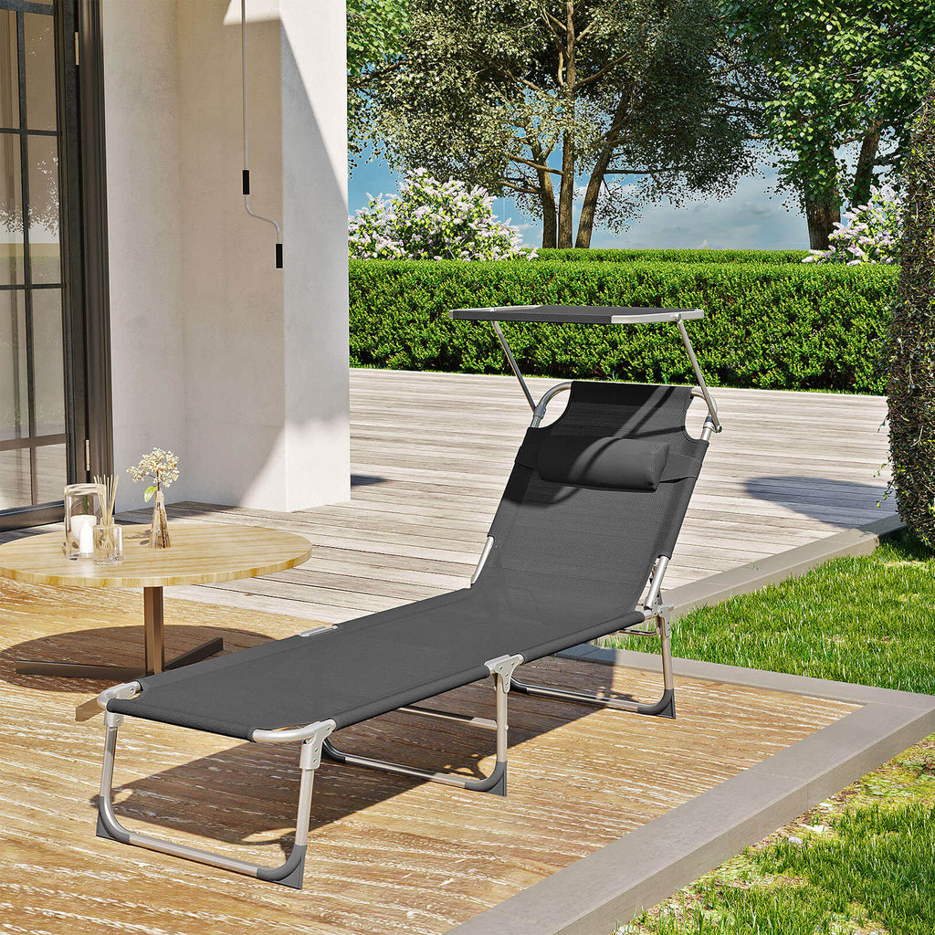Gartensitz - mit Kopfstütze und Sonnenvisier