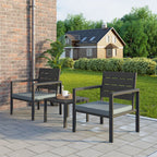 Gartenmöbel Set-3-T-Black