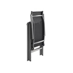 Gartenstühle - Set von 4 Außenstühlen - Klapbarar - Aluminiumrahmen - Schwarz