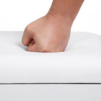 Schuhbank - mit Sitzkissen - 3 Fächer - Weiß
