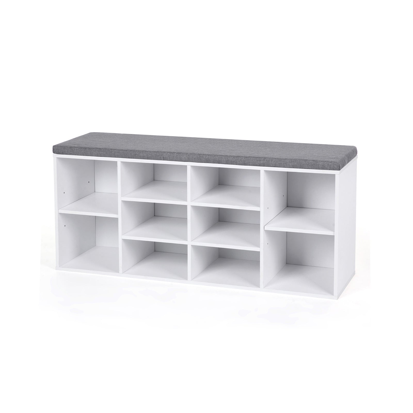 Schuhbank - 10 Fächer - Sofa - Weiß