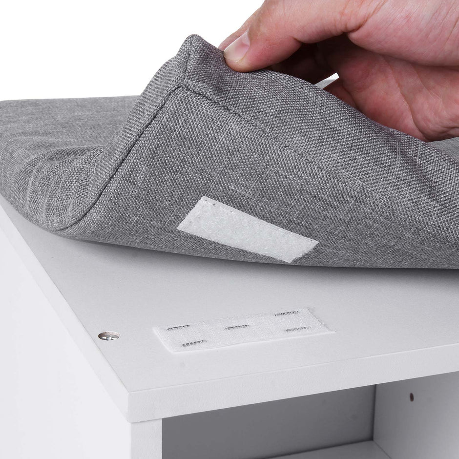 Schuhbank - 10 Fächer - Sofa - Weiß