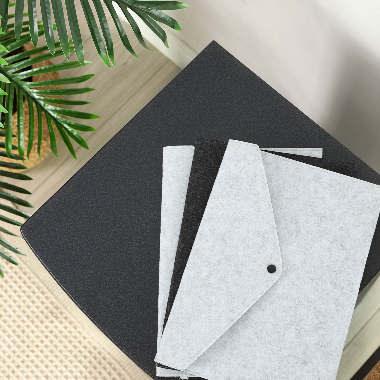 Ladeblok - Rollbehälter mit 2 Schubladen - Büroschrank mit Schloss - Schwarz