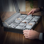 Uhrbox - abschließbar - Organizer - Schwarz