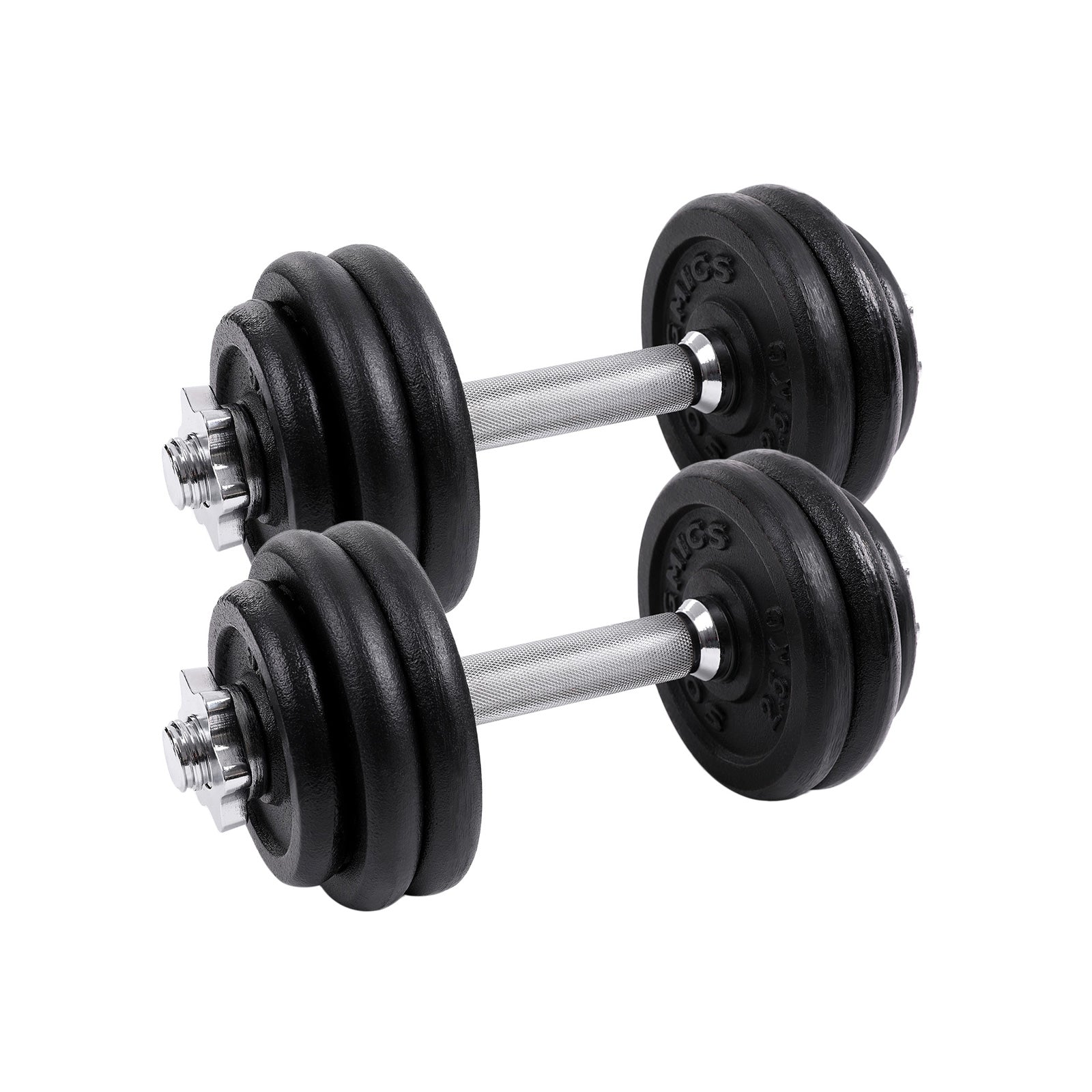 Halkerset - Gusseisen -Hanteln - 30 kg - Halfter -Set
