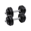 Halkerset - Gusseisen -Hanteln - 30 kg - Halfter -Set
