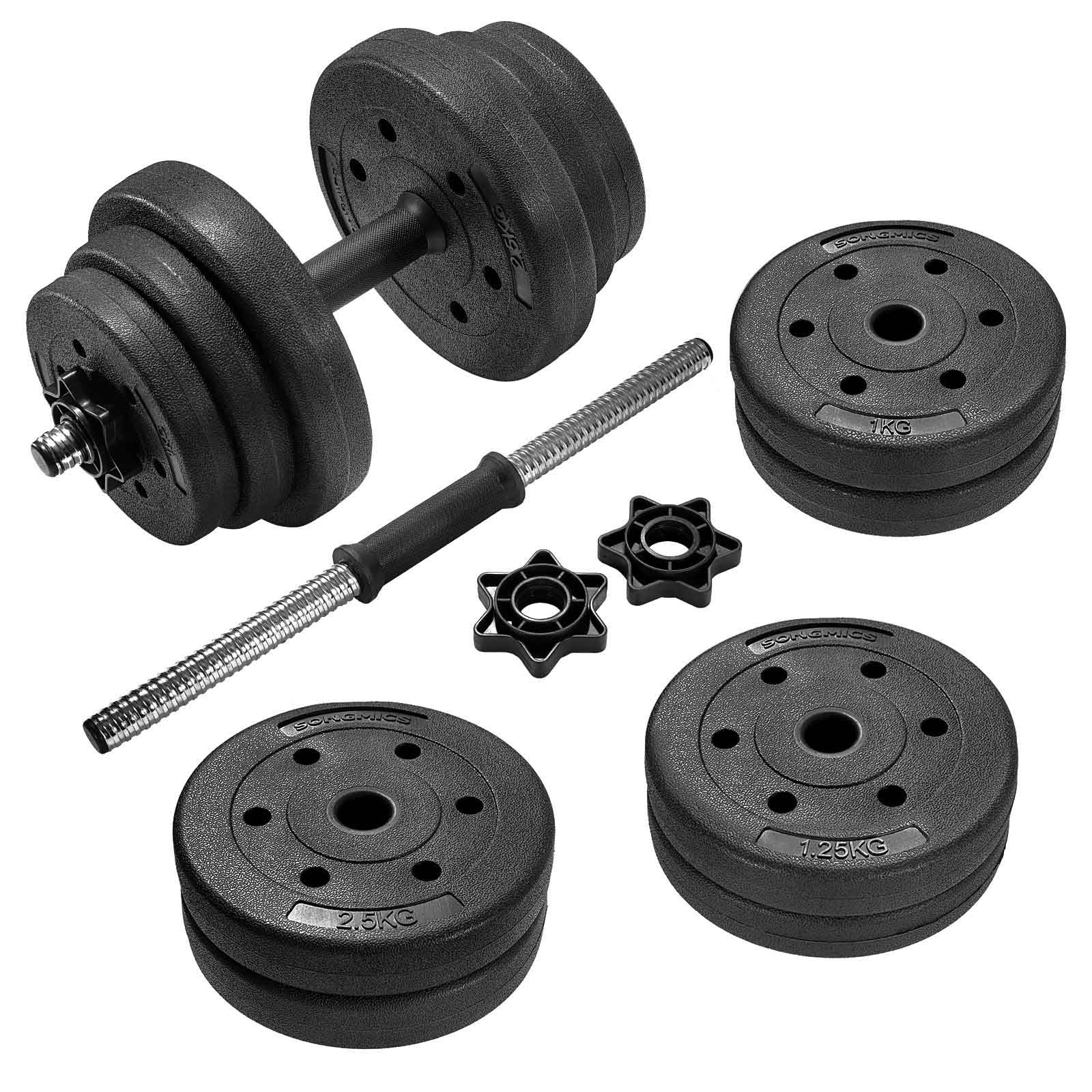 Halfterset - Hanteln - 20 kg Gesamt - Schwarz