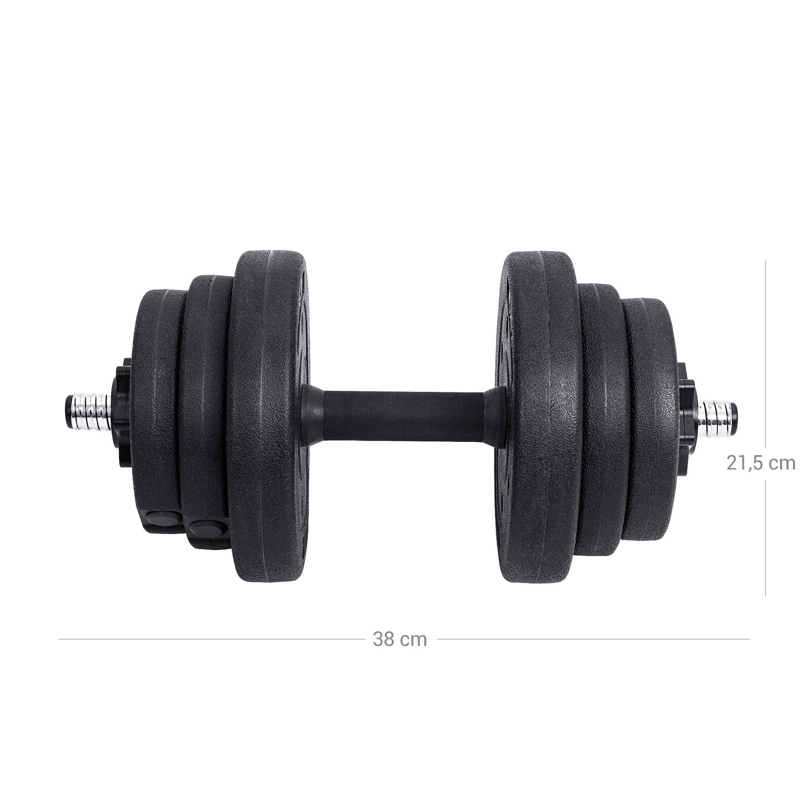 Halfterset - Hanteln - 20 kg Gesamt - Schwarz