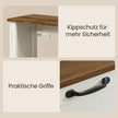 Bed - Metaal met LED, USB en Opbergruimte - Geelbruin - 214,2 x 127 x 100,2 cm