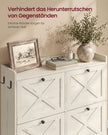 Schoenenkast - Met Klepdeuren - Ruimtebesparend - Rustiek wit - 105,5 x 24 x 101,7 cm