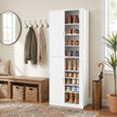 Schoenenkast - 175 cm Hoog - Verstelbare Planken - Met Deuren - Wit