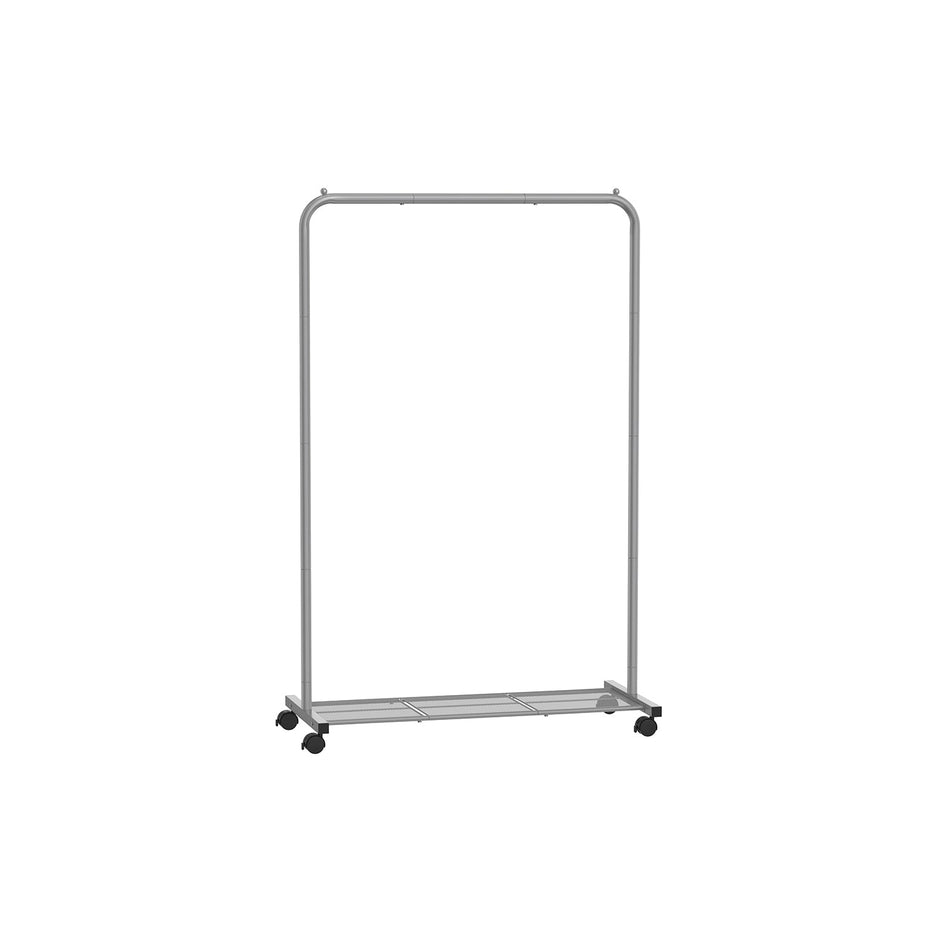 Kleidungsständer 91 cm breit auf pastellrosa Rädern