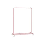 Kleidungsständer 91 cm breit auf pastellrosa Rädern