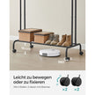 Kleidungsständer - auf Rädern - 2 Kleidungsstangen - schwarz