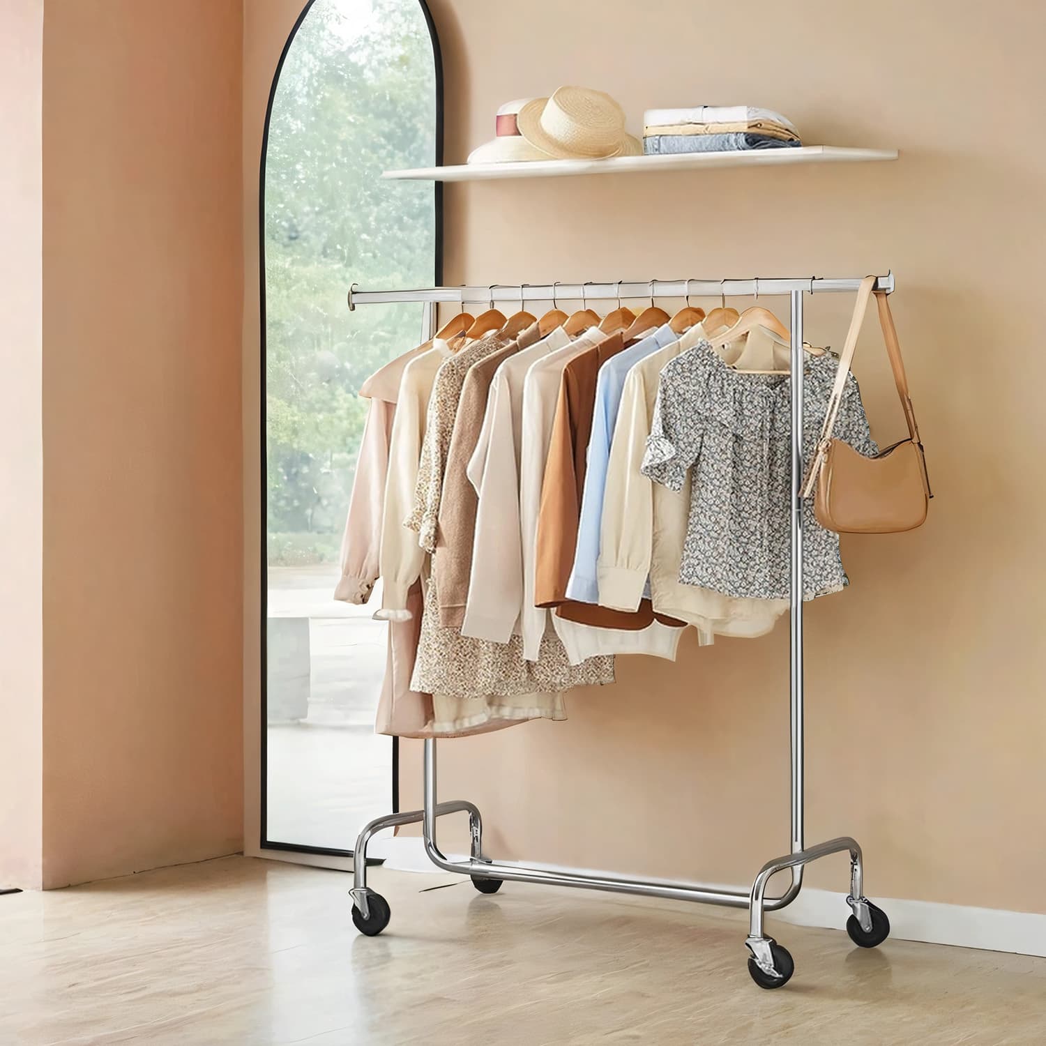 Bekleidungsregal mit Rädern - extentierbar - bis zu 130 kg - stabiles Modell