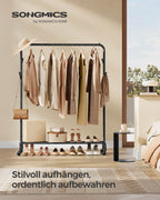 Bekleidungsregal auf Rädern 103,5 cm breiter Tinte -Black