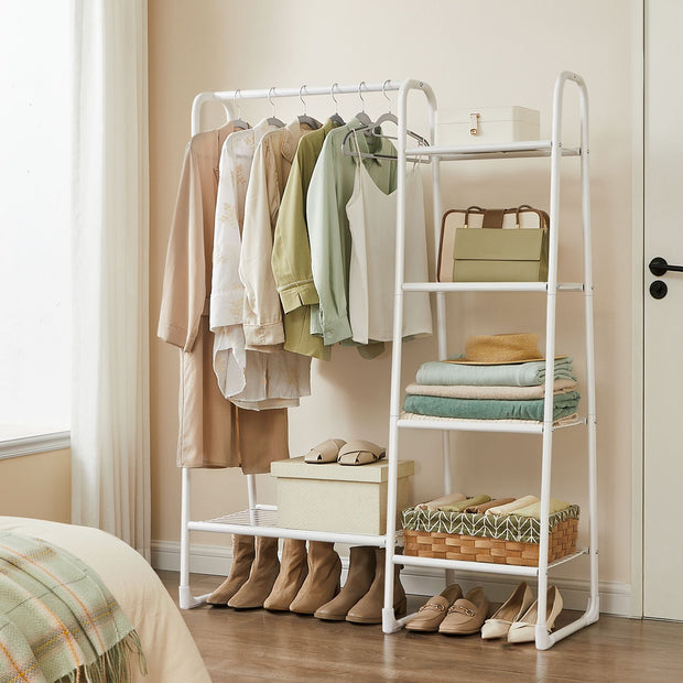 Kleidungsständer mit 5 Regalen und Stahlrahmen Wollwoll