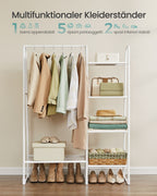 Kleidungsständer mit 5 Regalen und Stahlrahmen Wollwoll