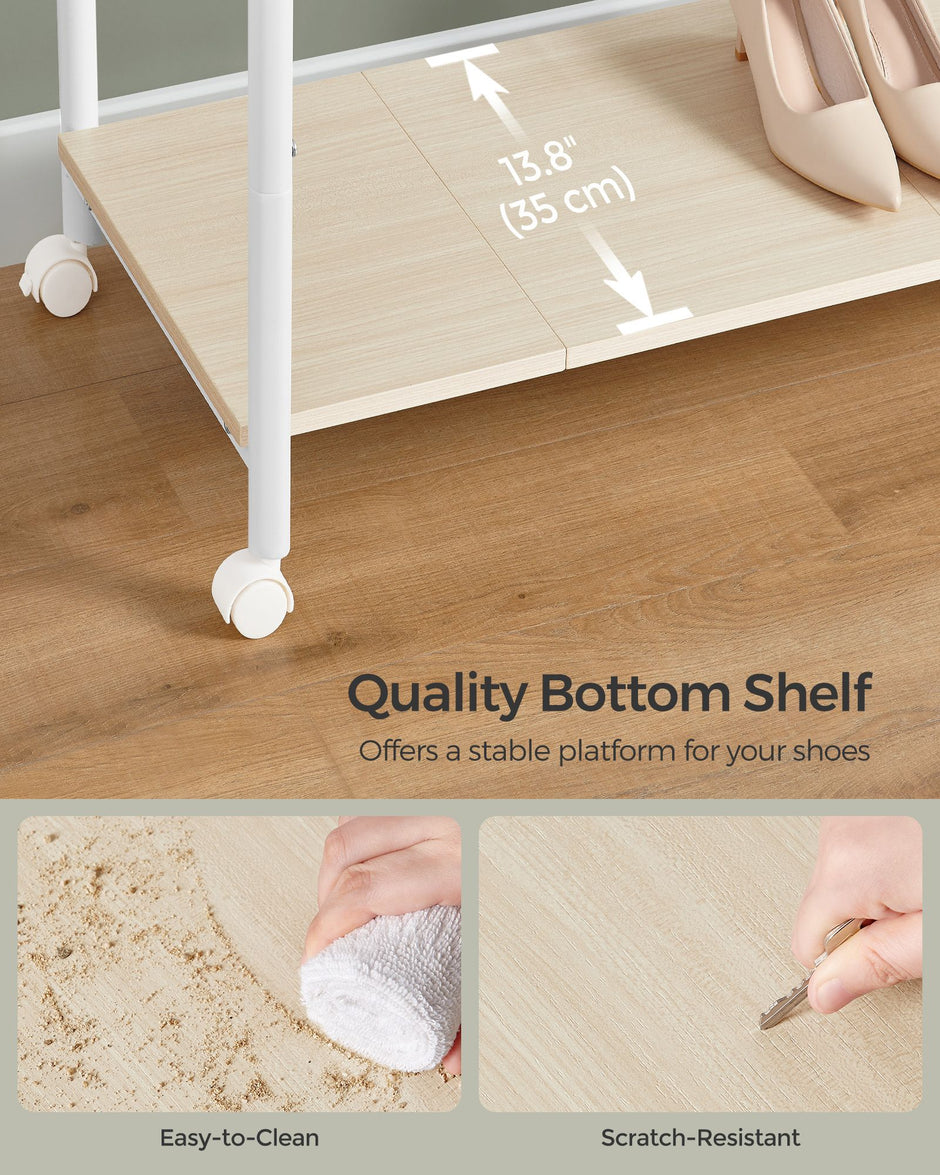 Kleidungsständer - auf Rädern - Vintage Brown & Ink -Zwart