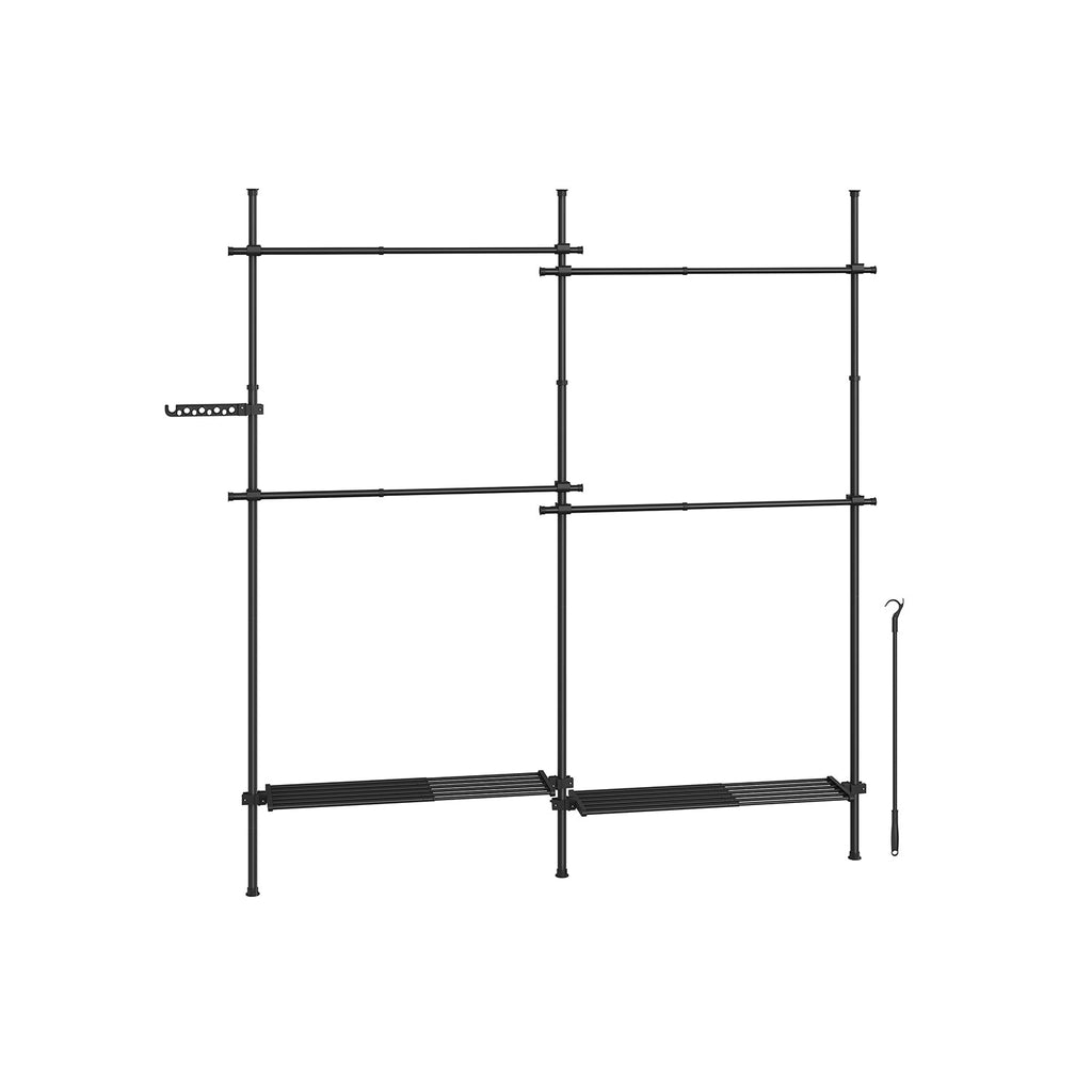 Kleidungsregal - 33,5 × (162–238) × (208–310) cm - Matt Weiß