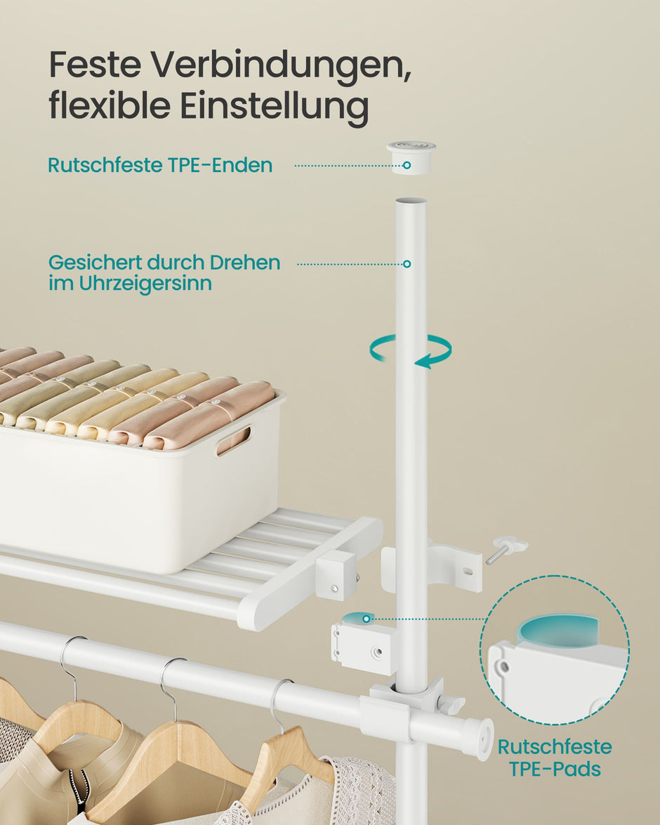 Kleidungsständer - Decke hoch - 33,5 × (240–353) × (208–310) cm