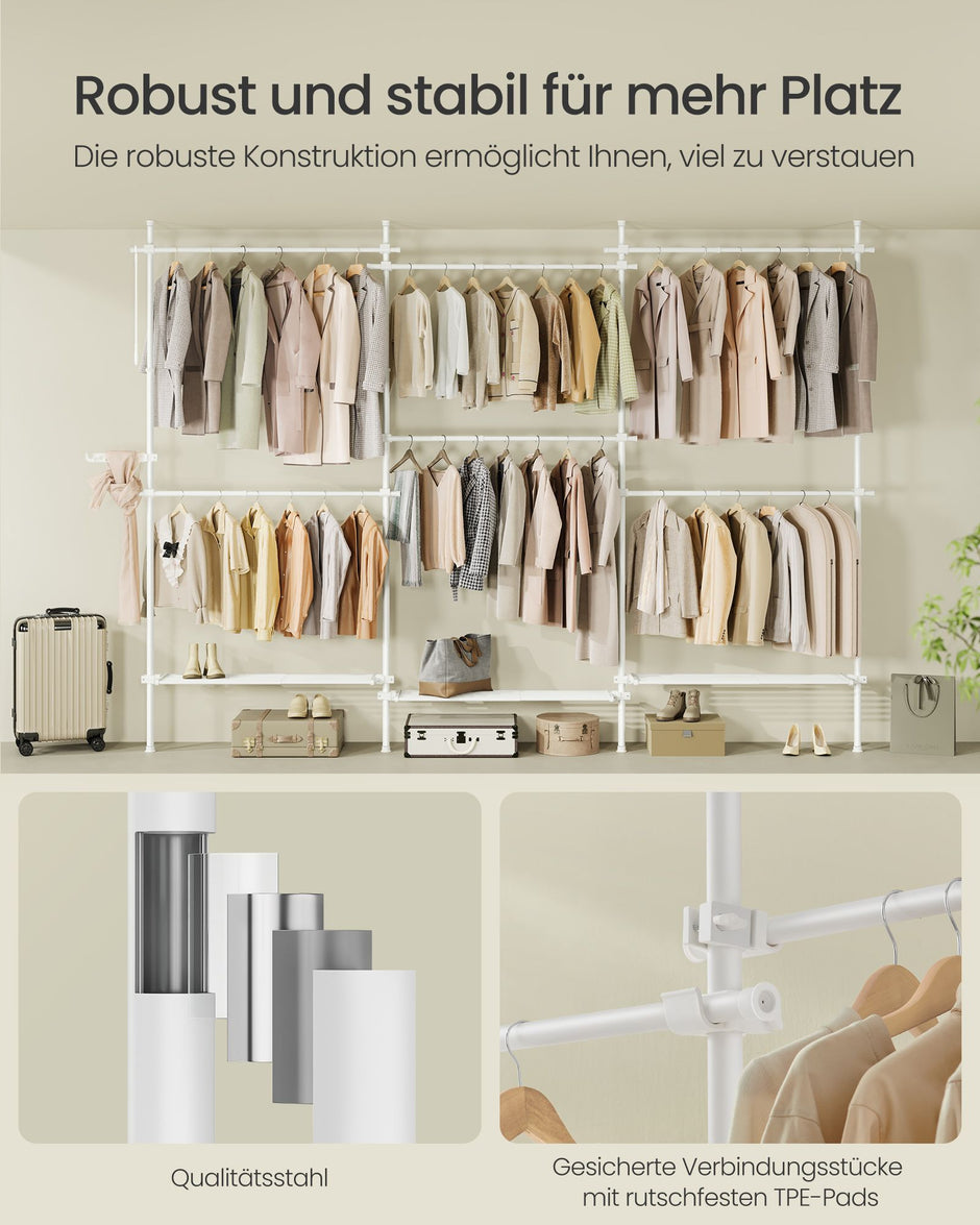 Kleidungsständer - Decke hoch - 33,5 × (240–353) × (208–310) cm