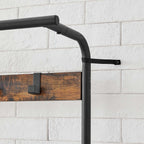 Kleiderregal - mit Sofa - Kleidungsregal mit 9 abnehmbaren Haken - 2 Gaze -Bretter - braun