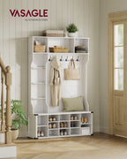 Bekleidungsregal mit Schuhregal im Landstil Wolkwit