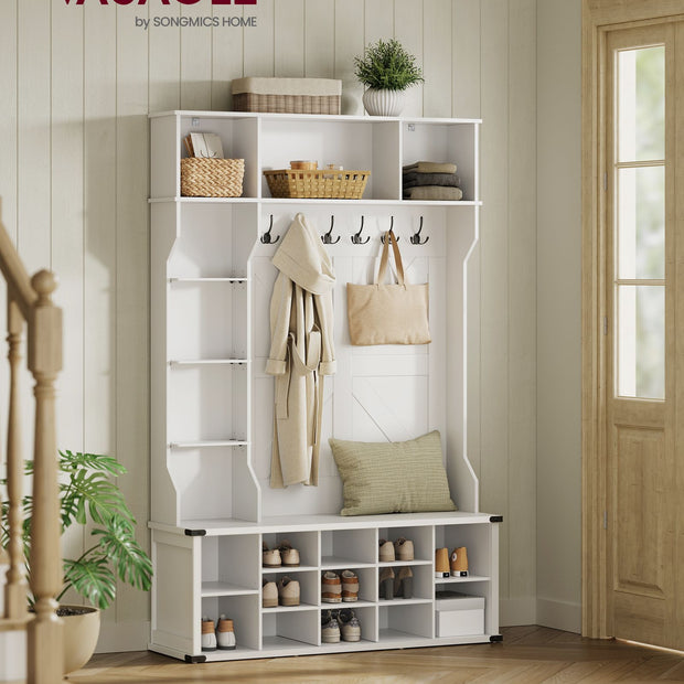 Bekleidungsregal mit Schuhregal im Landstil Wolkwit