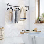 Bekleidungsregal - Industrie - Set von 2 Kleidungsstangen - Schwarz