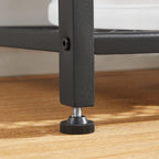 Kleiderregal mit Sofa - 12 Kleiderhaken - Schuhregal - Industrielles Design - Stabiler Stahlrahmen
