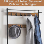 Kleidungsregal - abgelöster Kleidungsständer mit Stauraum