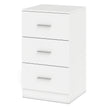 Sängbord – sängskåp byrå med lådor spånskiva /svart – 3 38 x 67 x 35 cm – Vit