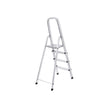 Haushaltsradder - 4 Level - Aluminium - Anti -Slip - Silber