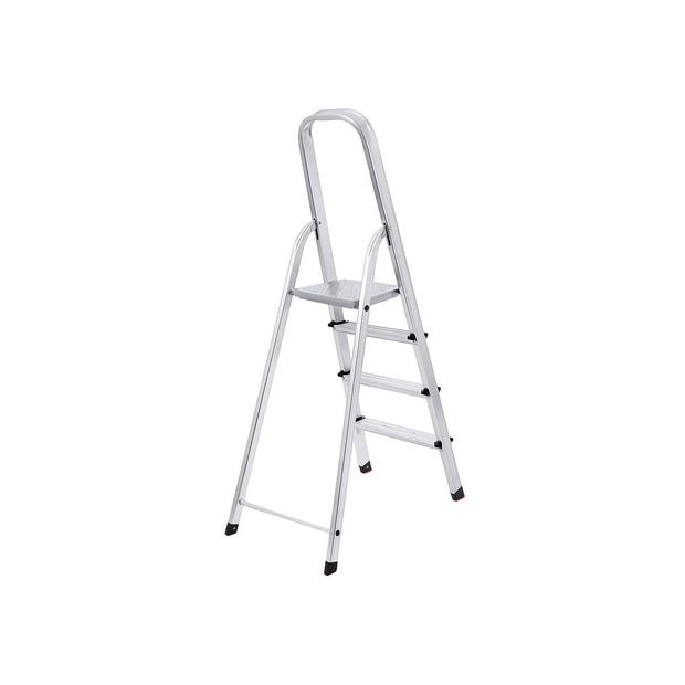 Haushaltsradder - 4 Level - Aluminium - Anti -Slip - Silber